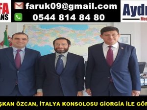 BAŞKAN ÖZCAN, İTALYA KONSOLOSU GİORGİA İLE GÖRÜŞTÜ