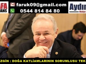 AYDIN SEZGİN : DOĞA KATLİAMLARININ SORUMLUSU TEK ADAMDIR