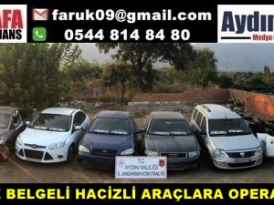 SAHTE BELGELİ HACİZLİ ARAÇLARA OPERASYON