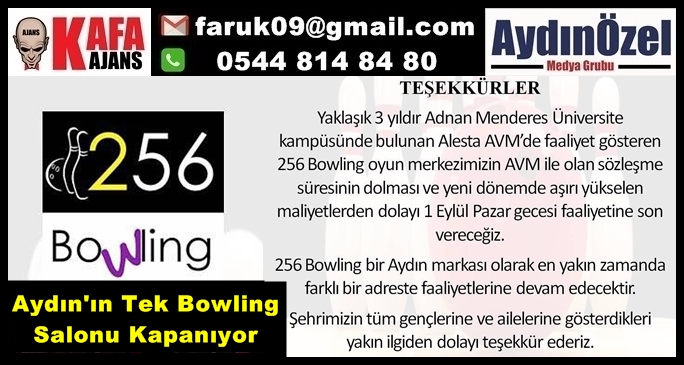 Aydın'ın Tek Bowling Salonu Kapanıyor