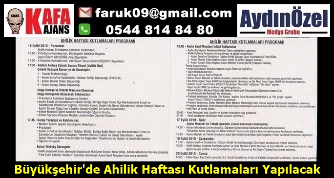 Büyükşehir'de Ahilik Haftası Kutlamaları Yapılacak