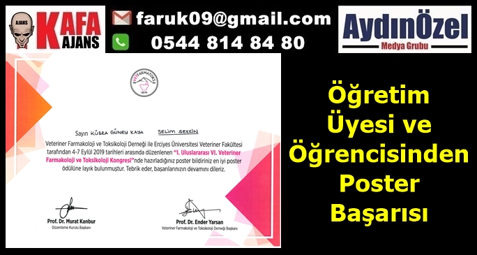 Öğretim Üyesi ve Öğrencisinden Poster Başarısı