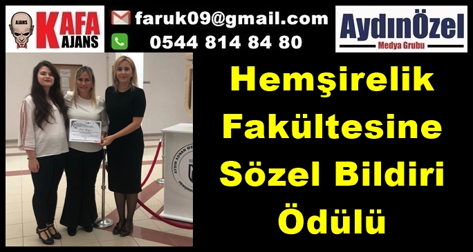 Hemşirelik Fakültesine Sözel Bildiri Ödülü