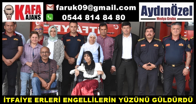 İTFAİYE ERLERİ ENGELLİLERİN YÜZÜNÜ GÜLDÜRDÜ