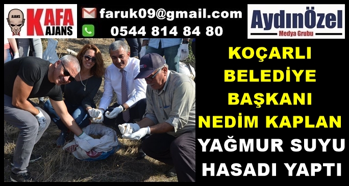 BAŞKAN KAPLAN, YAĞMUR SUYU HASADI YAPTI