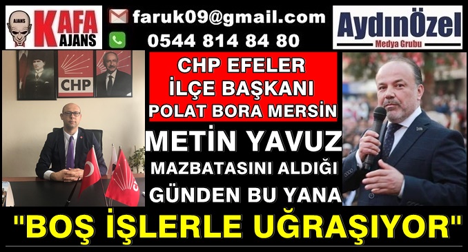 BAŞKAN MERSİN'den AÇIKLAMA METİN YAVUZ ''BOŞ İŞLERLE UĞRAŞIYOR''