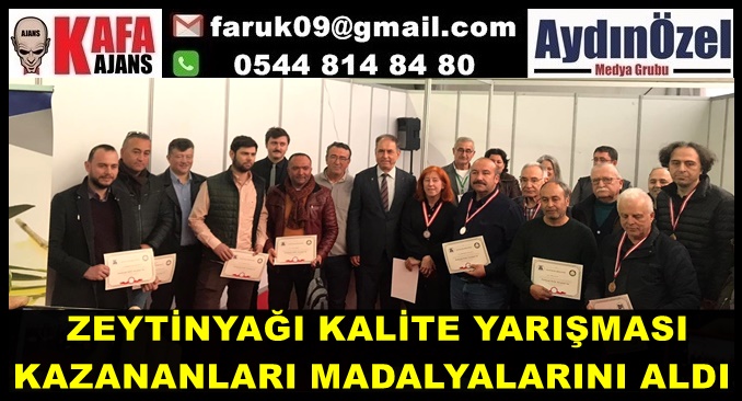 ZEYTİNYAĞI KALİTE YARIŞMASI KAZANANLARI MADALYALARINI ALDI