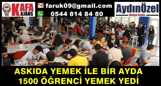 ASKIDA YEMEK İLE BİR AYDA 1500 ÖĞRENCİ YEMEK YEDİ