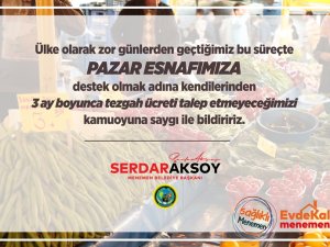 Pazarcı esnafına Menemen Belediyesi'nden destek