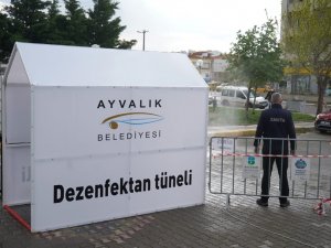 AYVALIK BELEDİYESİ KENDİ DEZENFEKTAN TÜNELİNİ ÜRETTİ