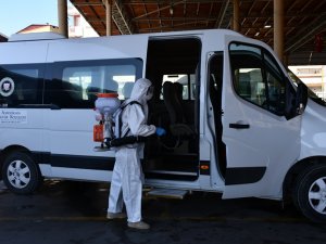 Yolcu Minibüsleri ve Servis Araçları Dezenfelte edildi