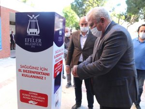 Efeler Belediyesi'nden El Dezenfektan Ünitesi