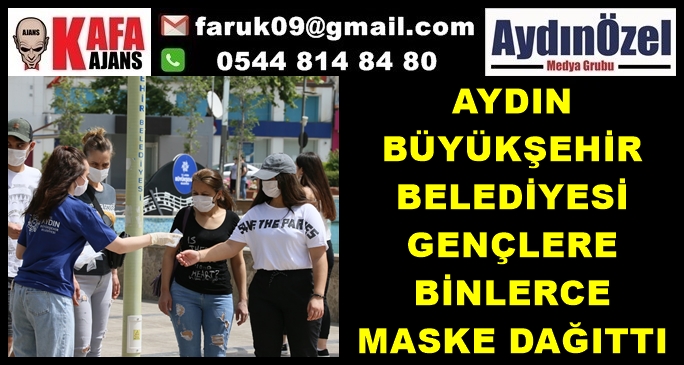 AYDIN BÜYÜKŞEHİR BELEDİYESİ GENÇLERE BİNLERCE MASKE DAĞITTI