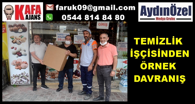 TEMİZLİK İŞÇİSİNDEN ÖRNEK DAVRANIŞ