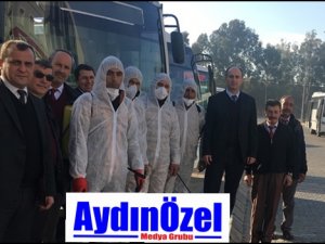 ARAÇLAR GRİBE KARŞI DEZENFEKTE EDİYOR