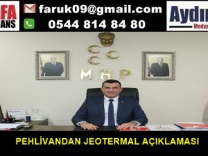 PEHLİVANDAN JEOTERMAL AÇIKLAMASI
